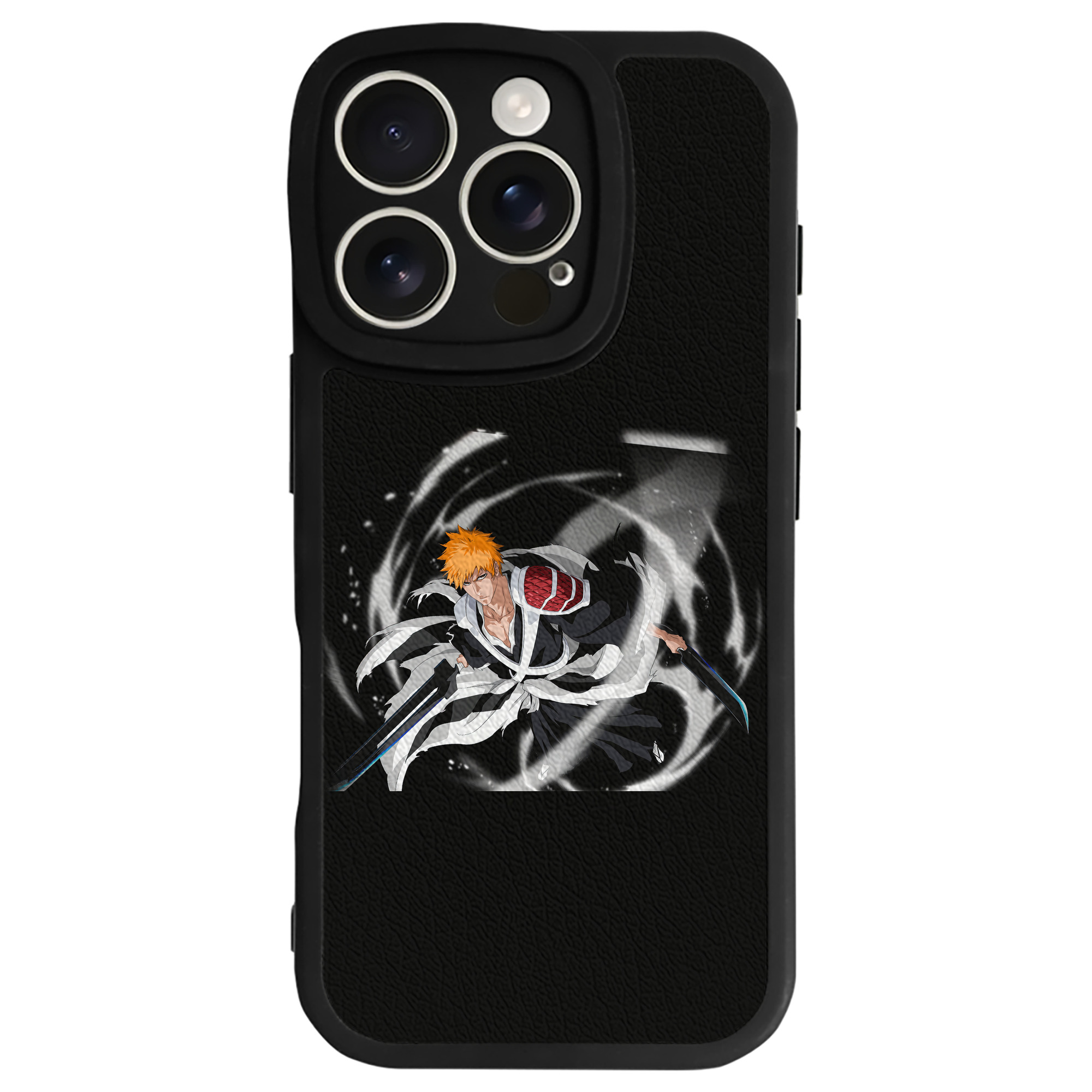 ブリーチ 黒崎一護（くろさき いちご）BLEACH Kurosaki Ichigo 【iPhone 16シリーズ対応】シリコンスマホケース（レザー調） 材質：シリコン